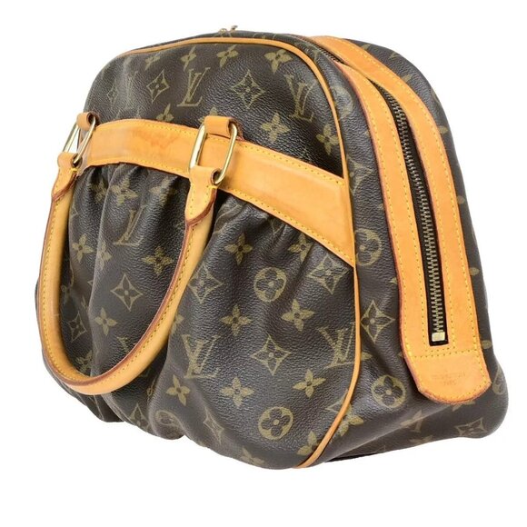 LOUIS VUITTON Mitzi Tote Hand Bag Monogram Leather Brown Spain - Picture 11 of 15